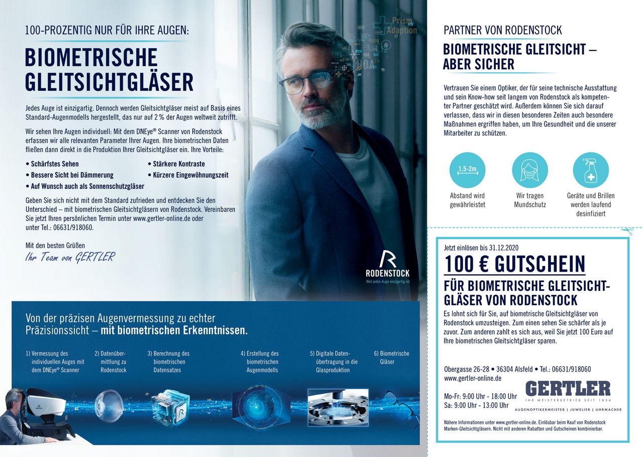 Biometrische Brillenglaser Gertler Gmbh